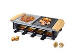 Raclette Uri In Acciaio Inox Syntrox Per 8 Persone Con Piastra E Pietra Calda