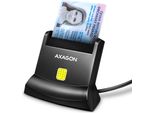 Axagon Axagon Lettore Di Smart Card Usb Universale Da Tavolo Con Cavo USB-A Lungo. Adatto All'applicazione Eobanka. Lettore Di Smart Card Indoor Usb 2.0 Nero