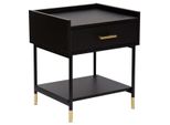 Nachttisch Tedy , Holz Und Metall, Schwarz - Atmosphera Interior Designer