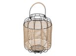 Lanterna "Cosy"" In Metallo E Vetro - Nero - H33 Cm - Atmosphera CréAteur D'intéRieur"