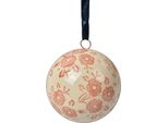 Ciondolo Decorativo Clayre & Eef Ø 6 Cm Fiori In Vetroceramica Beige