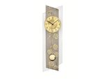 Ams 5223 Orologio Da Parete Radiocontrollato Con Pendolo Orologio A Pendolo Dorato In Vetro Rosa Decoro