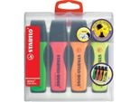 Evidenziatore Premium - Stabilo Boss Executive - Confezione Da 4 - Verde, Rosa, Arancione, Giallo