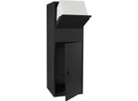 Cassetta Per Pacchi Wiltec Nera 460 X 450 X 1400 Mm, Cassetta Per Pacchi A Casa, Accettazione Pacchi Privata Adatta A Pacchi Di Dimensioni S E L, Cassetta Per Lettere Indipendente