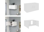 Vidaxl Armadio A Muro Bianco 80 X 39 X 40 Cm Materiale A Base Di Legno - Mensola A Muro - Mensole A Muro - Armadio A Muro - Armadi A Muro