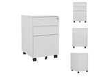 Vidaxl Armadio Per Archiviazione Con Rotelle Grigio Chiaro 39X45X60 Cm In Acciaio - Armadi Per Archiviazione