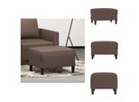 Vidaxl Sgabello Marrone 60X50X41 Cm In Pelle Finta - Sgabello Imbottito