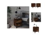 Vidaxl Comodini Con Gambe In Metallo 2 Pz. Rovere Fumé 40X35X50 Cm - Comodini