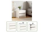 The Living Store Comodino Bianco 40X31X35,5 Cm In Legno Di Pino Massiccio