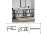 The Living Store Consolle Grigia Sonoma 200X29X75 Cm Materiale A Base Di Legno