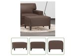 The Living Store Sgabello Marrone 70X55X41 Cm In Pelle Finta