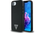 Etui Guess Grained Triangle Magsafe Do Iphone 16E Czarny