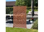 Parete Divisoria 'Basciano' In Acciaio Corten 180 X 120 Cm In Acciaio Inox