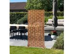 Parete Divisoria 'Basciano' In Acciaio Corten 180 X 90 Cm In Acciaio Inox