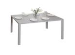 Alu-Esstisch MCW-N40, Tisch Bistrotisch Gartentisch Balkontisch, Wetterfest 140X80Cm ~ Hellgrau
