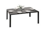 Alu-Esstisch MCW-N40, Tisch Bistrotisch Gartentisch Balkontisch, Wetterfest 140X80Cm ~ Anthrazit