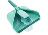 Leifheit 41410 Set Per Spazzare In Plastica Turchese Largo 26,5 Cm