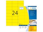 Herma 4406 4406 Etichette Universali Superprint - 70 X 37 Mm, Giallo, Opaco, 2400 Pezzi
