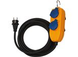 Brennenstuhl 1169200010 Prolunga Di Alimentazione 5 M 4 Prese Ac Da Esterno Blu, Giallo