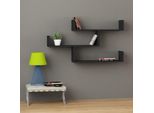 Skye Decor, Tibet - Antracite, Mensole Da Parete, Antracite, 120 X 67 X 22 Cm