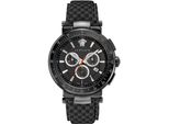 Versace VEFG02020 Mystique Sport Chronograph Orologio Da Uomo In Pelle Nera Nuovo