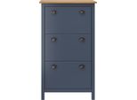 Vidaxl Scarpiera Hill Grey 72X35X124 Cm In Legno Di Pino Massiccio
