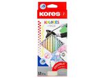 Matite Colorate Triangolari Kores "Kolores Magik"" Cancellabili 12S"