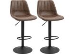 Homdotcom Homdotcom Sgabello Da Bar - 2 Pezzi - 43X50X111 Cm - Marrone