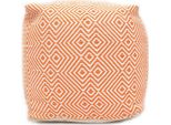 Pouf Martos Arancione/Bianco (40X40 Cm)
