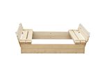 Sabbiera In Legno Con Coperchio Pieghevole E Panca 118 X 122 X H20 - Timbela M051-1