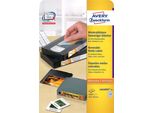 Avery Zweckform® L6020REV-25 L6020REV-25 Etichette Per Vetrini, Rimovibili, 43,2 X 8,5 Mm, 25 Fogli/3.200 Etichette, Bianco