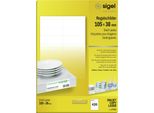 Sigel Regalschilder, 105 X 38 Mm, Weiá, 170 G/Qm