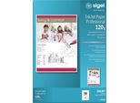 Sigel Inkjet-Papier, Din A4, 120 G/Qm, Hochweiá, Matt