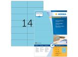 Herma Etiketten A4 Blau 105X42,3Mm Papier Matt 1400 St.