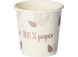 Papstar 88233 Papstar Bicchiere Di Carta "Puro"" Zero, 0,1 L, Beige/Viola"