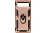Custodia Ibrida Per Cellulare Con Supporto Ad Anello Per Google Pixel 6 - Oro Rosa