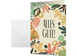 Sigel DS612 Biglietto D'auguri Sigel "Piante Colorate"", (L)105 X (H)148 Mm"