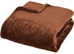 Atmosphera Createur D'interieur - Flanellplaid Cuddly Braun 130X180Cm