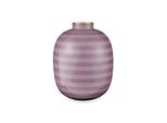Dekovase PIP STUDIO Vase, lila, B:25cm H:31cm T:25cm Ø:25cm, Metall, Vasen