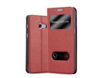 Cadorabo Custodia Protettiva Per Samsung Galaxy A3 2017 Custodia In Rosso Custodia Per Telefono Cellulare Custodia A Libro Custodia Cover