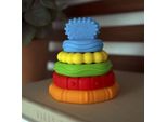 Baby Einstein 12356 Stack & Teethe, Set Di Anelli Per La Dentizione Con Strutture Diverse, Facili Da Afferrare, 5 Pezzi, Anello Per La Dentizione E Set Di Giocattoli Da Impilare,