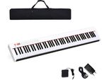 Costway 88 Tastiera Digitale Pianoforte Elettrico Per Bambini 128 Ritmi / 128 Toni / Bluetooth / Altoparlante / 20 Demo Adatto A Bambini E Adulti