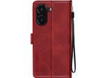 Avizar, Cover Per Xiaomi Poco X7 Pro Con Dragonne, Custodia Flip, Supporto Per Portafoglio, Rosso Vino