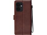 Avizar, Cover Per Oppo Reno 13 F E 13 Fs, Custodia Flip, Supporto Per Portafoglio, Marrone Scuro
