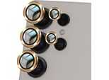 Avizar, Fotocamera In Vetro Temperato Per Samsung Galaxy S25 Ultra Resistente Ai Graffi, Oro