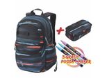 Freizeitrucksack NITRO Future Hero, Gr. B/H/T: 38cm x 51cm x 23cm, schwarz (acid dawn), Polyester, casual, Rucksäcke, Schulrucksack Freizeitrucksack Laptoprucksack Mäppchen
