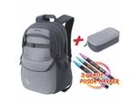 Freizeitrucksack NITRO Future Hero, Gr. B/H/T: 38cm x 51cm x 23cm, grau (graphite), Polyester, casual, Rucksäcke, Schulrucksack Freizeitrucksack Laptoprucksack Mäppchen