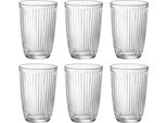 Bormioli Rocco 5.80503 Linea Bicchieri Lunghi 390 Ml, H: 12 Cm, ø 8,5 Cm, Vetro, Trasparente, Chiaro (Confezione Da 6)