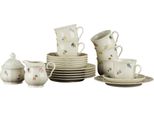 Kaffeeservice SELTMANN WEIDEN Geschirr-Set, Service Marieluise, creme, bunt, 20 tlg., Porzellan, Geschirr-Sets, Geschirr, Geschirr-Set, Made in Germany, 20 Teile, für 6 Personen