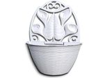 Bama Vaso Sospeso Gerla Paglia, 32 Cm, Bianco